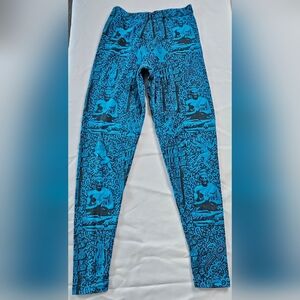 Blue Graphic Leggings